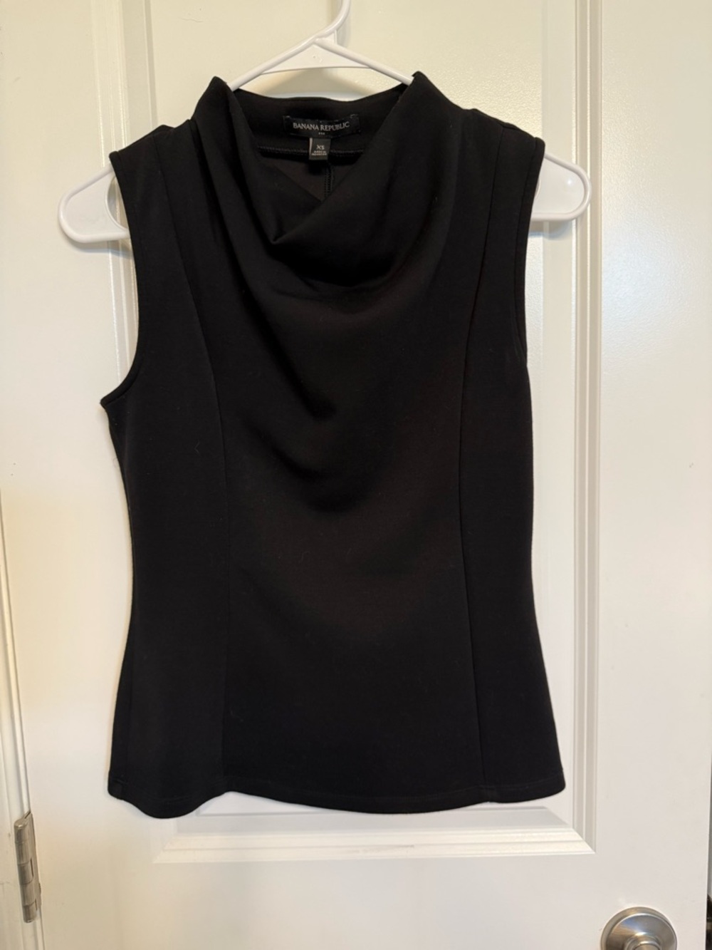 Banana Republic Black Sleeveless Cowl Neck Top